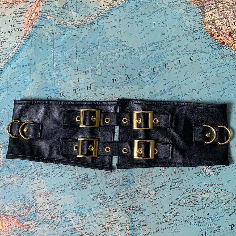 Faux Leather Waist Corset
